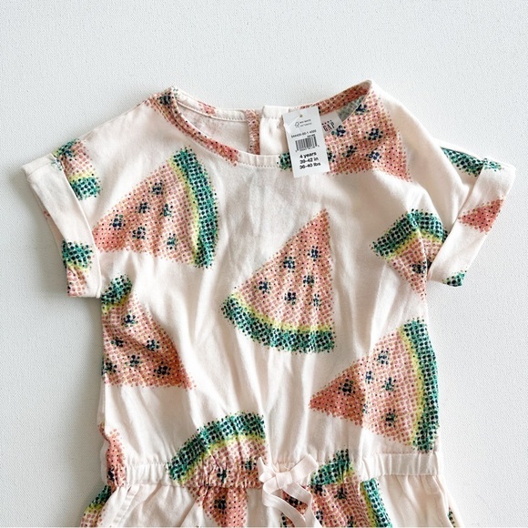 Baby Gap Romper Shorts Watermelon Print Little Girls 4 Toddler - Picture 2 of 7